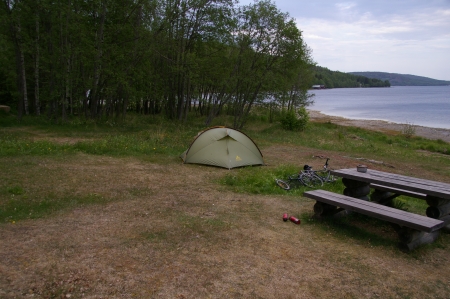 Camp am Rastplatz am Skuleskogens Nationalpark