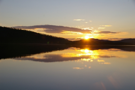 Sonnenumgang am Inarijärvi